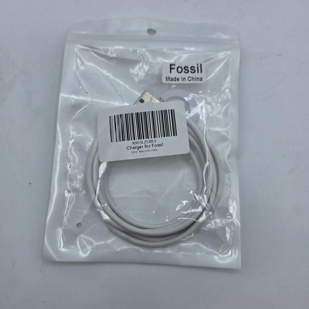 Fossil Smartwatch Magnetic Charger USB-A Charging Cable Puck White‎ Replacement